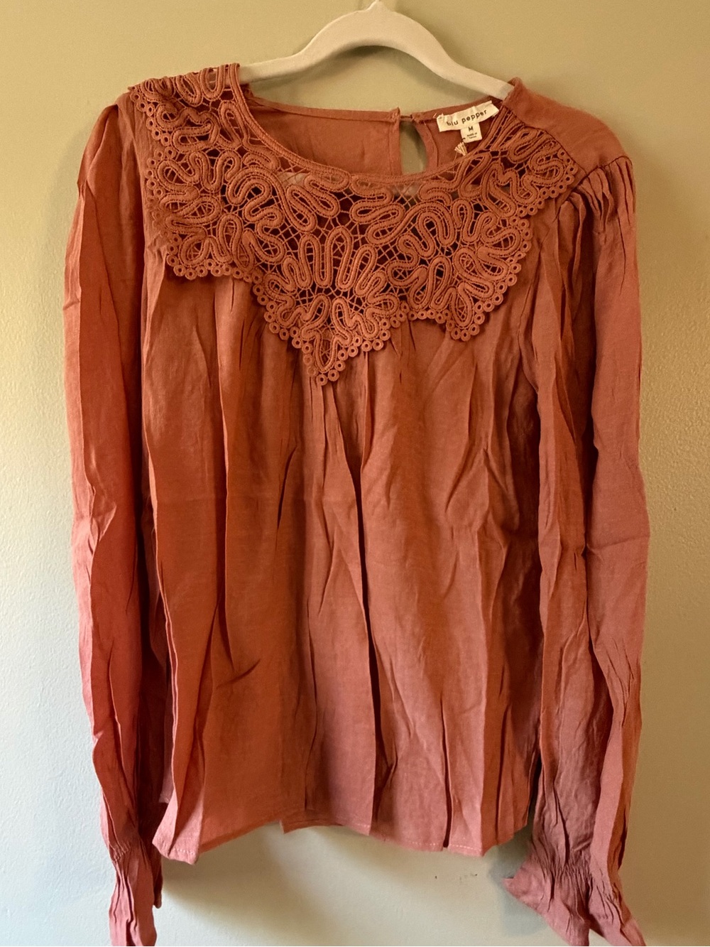 Blu Pepper- Mauve Long Sleeve Blouse